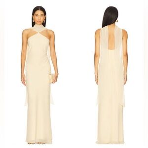 Amanda Uprichard Ashton Maxi Dress in Cornsilk Yellow